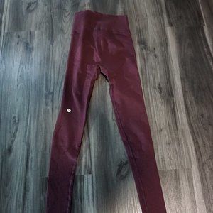 Lululemon Maroon full length leggings size 4